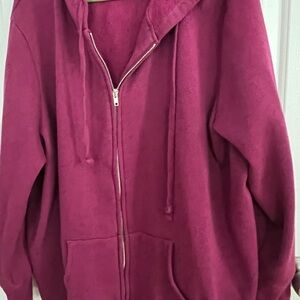 Woman Within Fuchsia Hooded Jacket